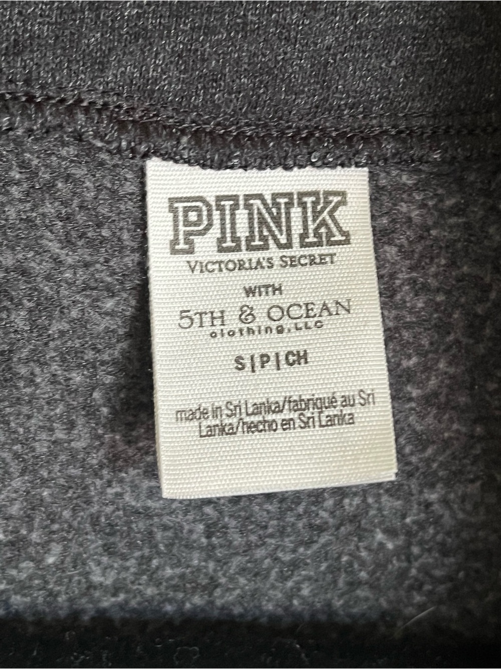 PINK Victoria's Secret Rutgers 1/4 Zip Pullover Sweatshirt Small Grey - Picture 4 of 4